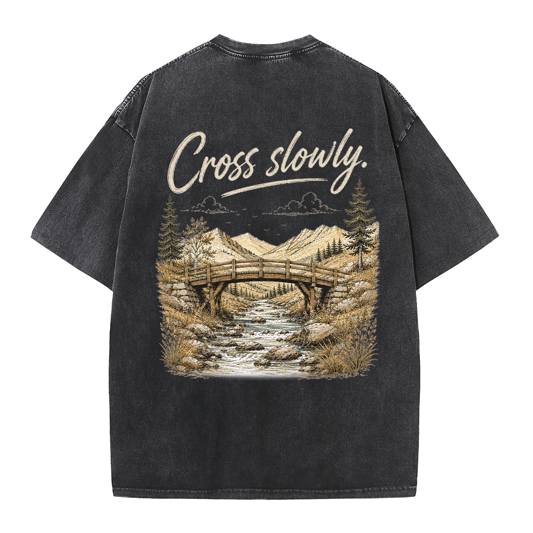 Cross Slowly Vintage Washed T-Shirt