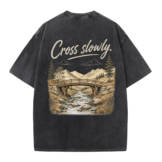 Cross Slowly Vintage Washed T-Shirt