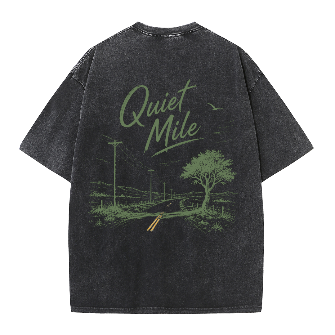 Quiet Mile Country Road Vintage Washed T-Shirt