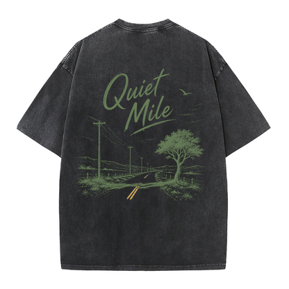 Quiet Mile Country Road Vintage Washed T-Shirt