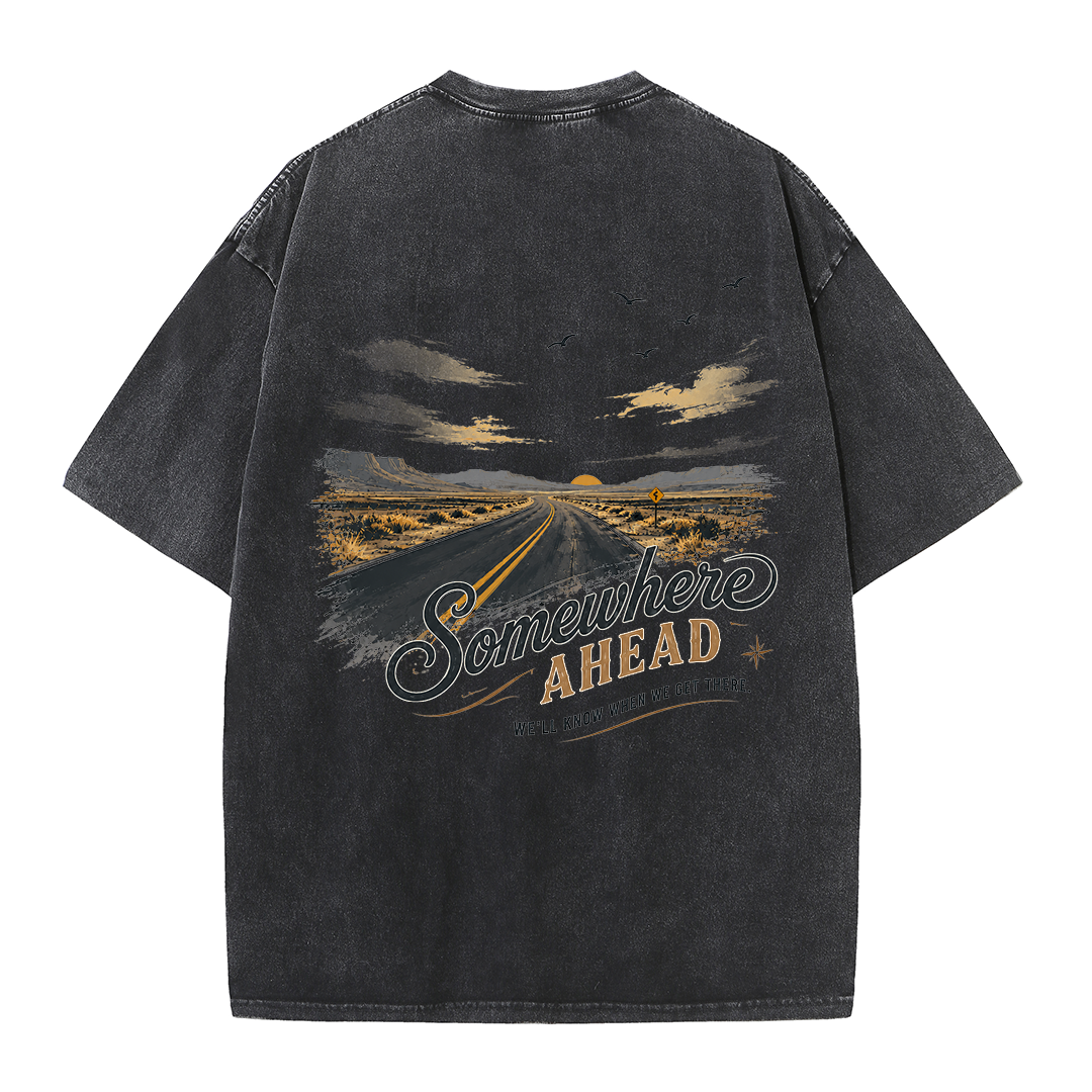 Somewhere Ahead Open Road Vintage Washed T-Shirt