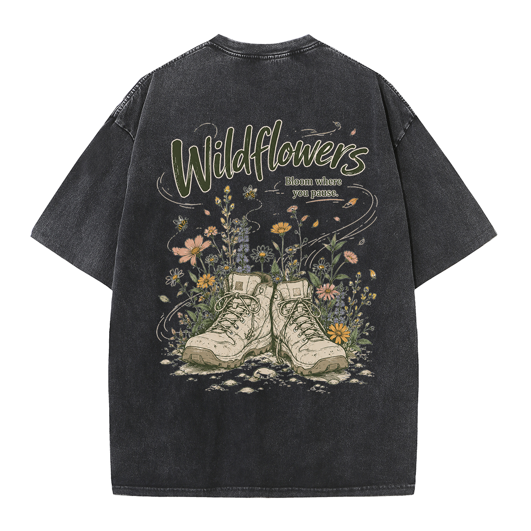 Blooming Trails Vintage Washed T-Shirt