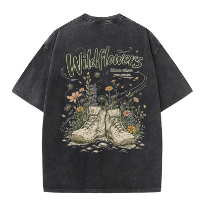 Blooming Trails Vintage Washed T-Shirt