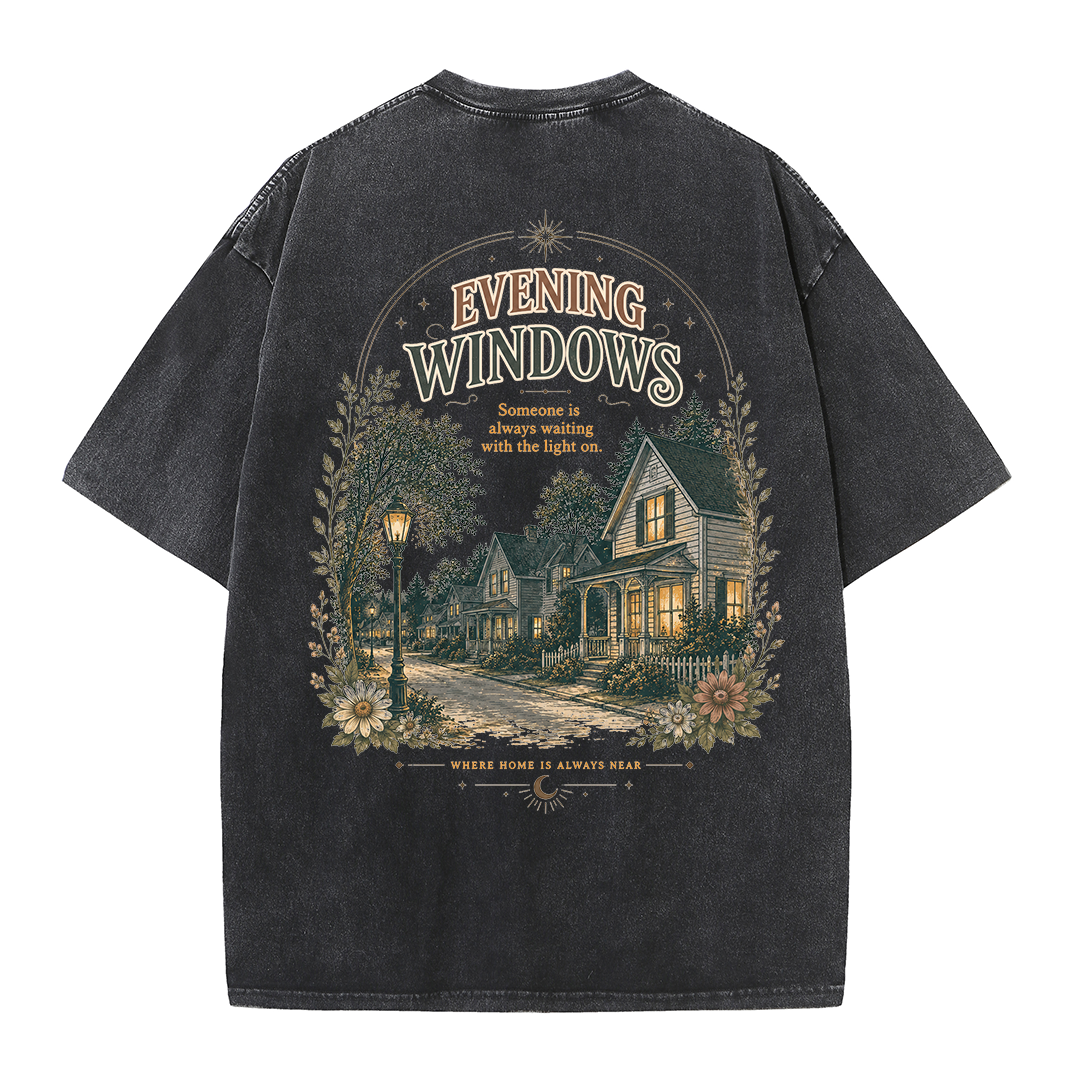 Warm Windows Graphic Vintage Washed T-Shirt
