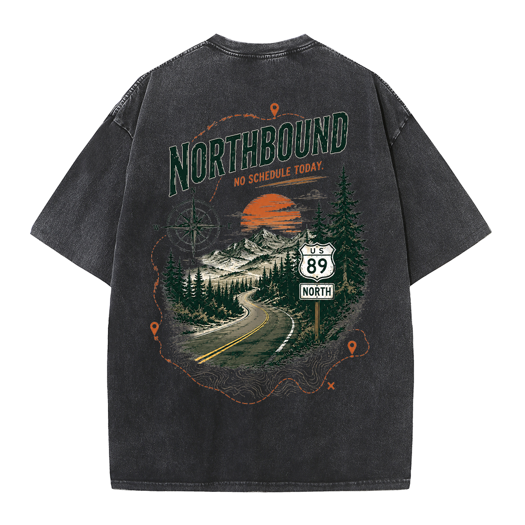Northbound Mountain Route Vintage Washed T-Shirt