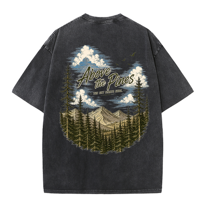 Above the Pines Beneath Endless Skies Vintage Washed T-Shirt