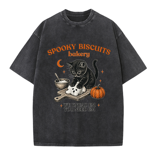 Spooky Biscuits Black Cat Tee