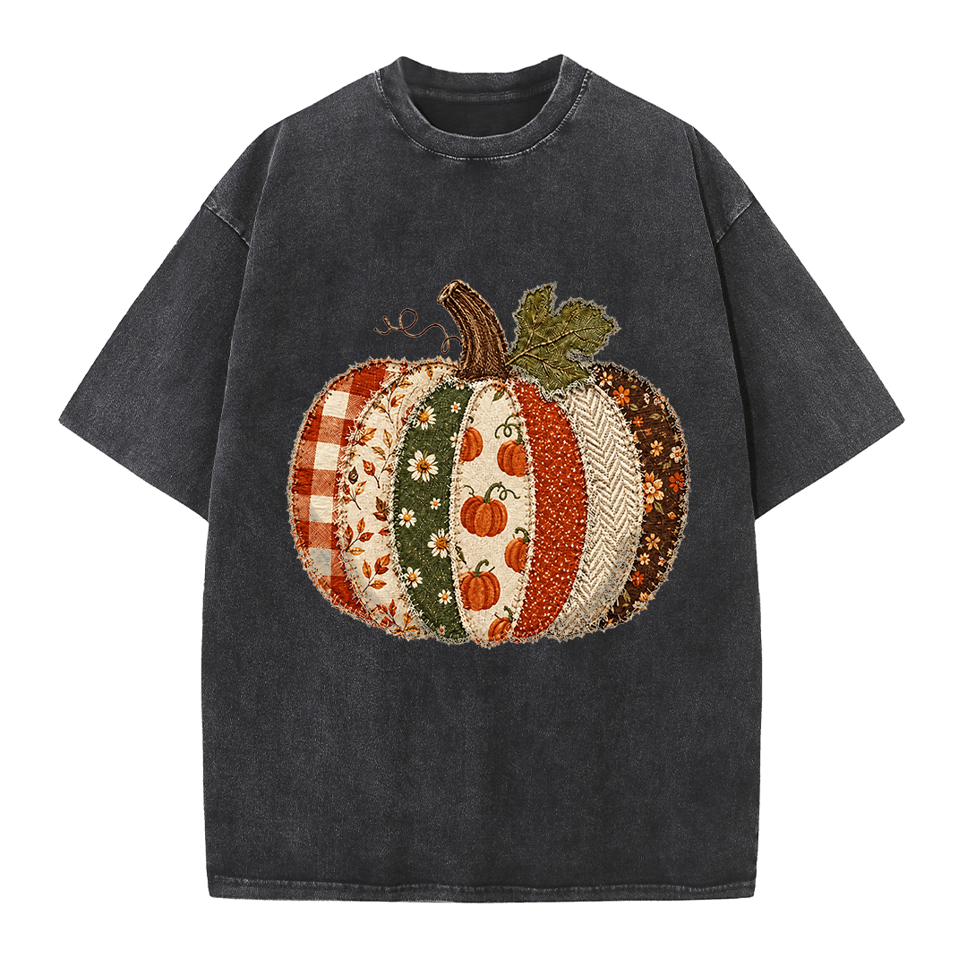 Patchwork Pumpkin Fall Tee
