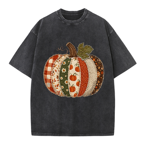 Patchwork Pumpkin Fall Tee