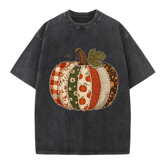 Patchwork Pumpkin Fall Tee