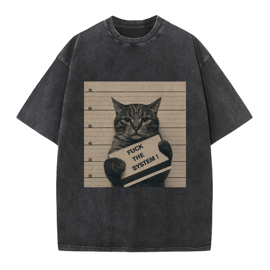 Rebel Cat Mugshot Tee