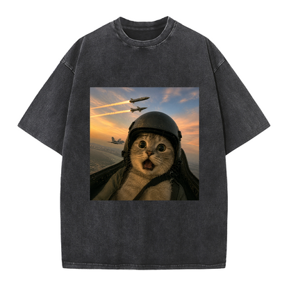 Fighter Pilot Cat Tee