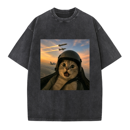 Fighter Pilot Cat Tee