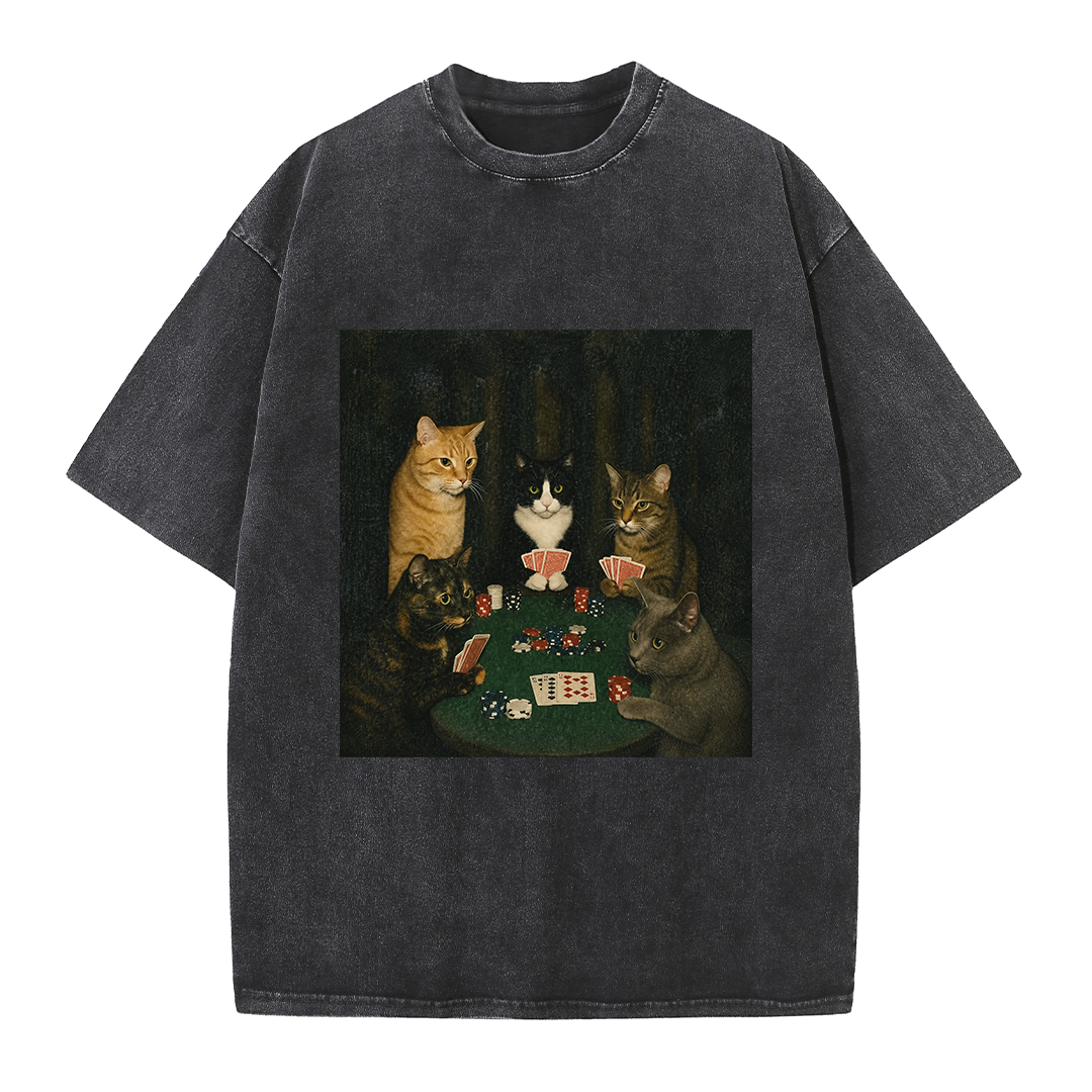 Poker Night Cats Tee