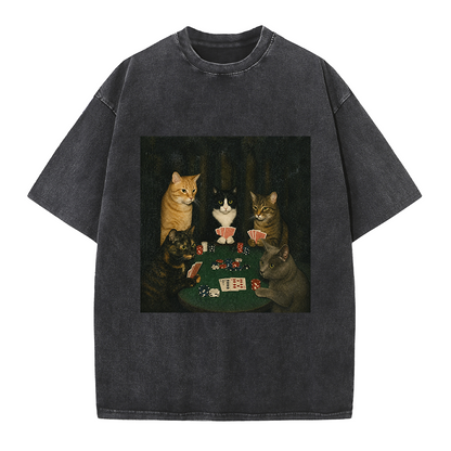 Poker Night Cats Tee