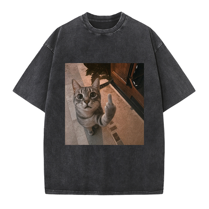 Sassy Middle Finger Cat Tee