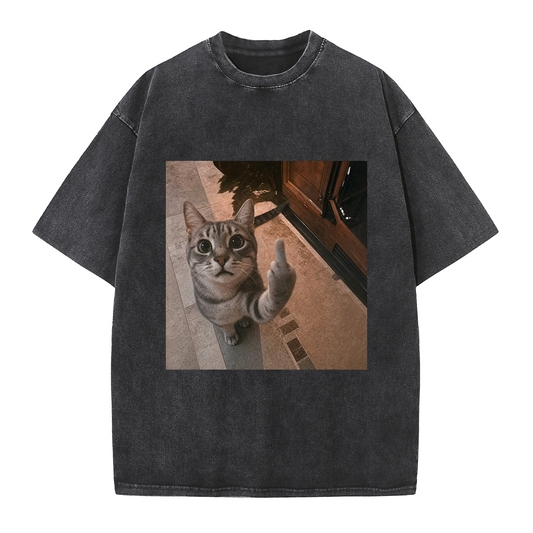 Sassy Middle Finger Cat Tee