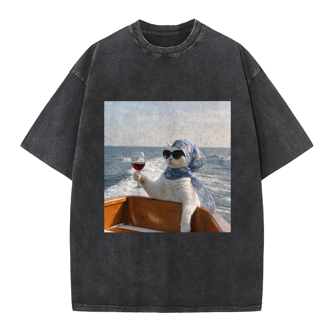 Luxury Sailing Cat Tee