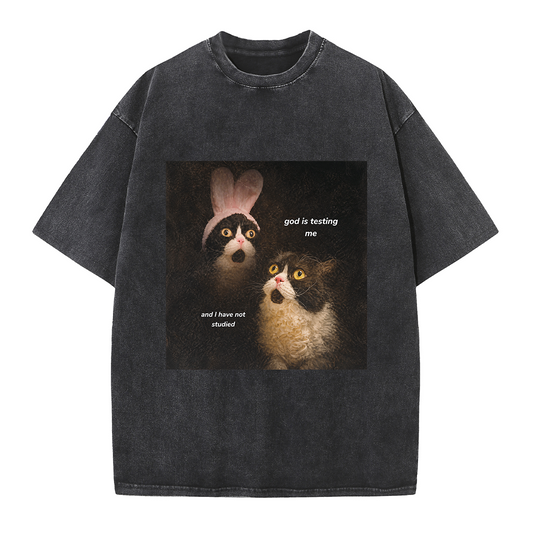 God Is Testing Me Cats Tee