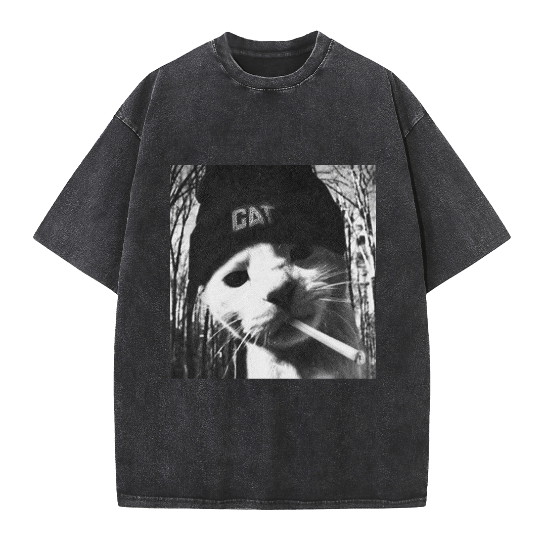 Rebel Cat Beanie Tee