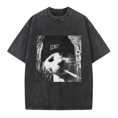 Rebel Cat Beanie Tee